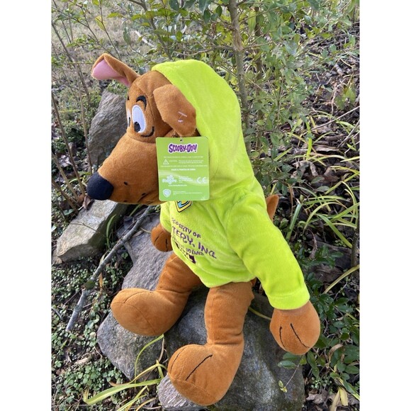 Scooby Doo Plush Mystery Inc Hoodie Sweatshirt Mystery Solved 22.5 in Sewn Eyes - Picture 2 of 4